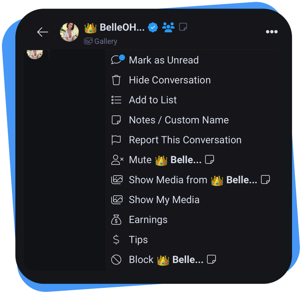 Messaging Fansly Creator Hub